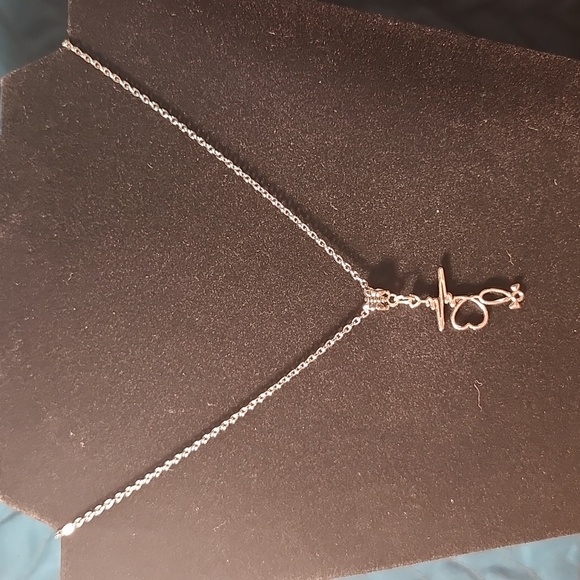 Silver Cross with Lifeline and Sethoscope Necklace. - Picture 1 of 2